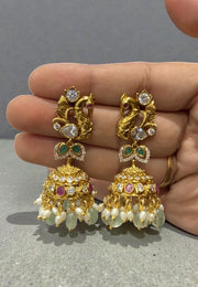 Beautiful jumkhas with peacock design