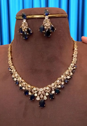 Beautiful short necklace with CZ stone