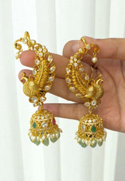 Beautiful earcuffs with peacock design