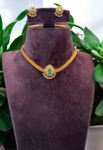 Load image into Gallery viewer, Beautiful kanti necklace with green stone -perfect for any occasion
