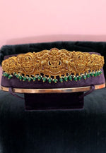 Load image into Gallery viewer, Traditional asta laxmi devi vaddanam with green beads

