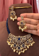 Load image into Gallery viewer, Beautiful short haram with purple stone
