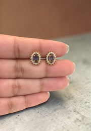 Beautiful studs with pink stone