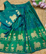 Load image into Gallery viewer, Lehenga*: Soft silk Fully stitched Banarasi design zari weaving work with full Inner 👚Blouse Fully stitched with zari weaving work