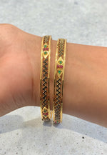 Load image into Gallery viewer, Beautiful party wear bangles with black stones