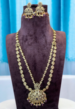Load image into Gallery viewer, Traditional two steps Victorian polish long haram with purple stone

