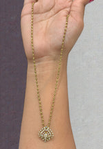 Load image into Gallery viewer, Beautiful chandraharam chain with gold finishing