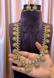 Traditional bottumala long haram with green stone