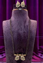 Load image into Gallery viewer, Beautiful two layer black beads chain with stunning pendant
