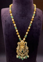 Load image into Gallery viewer, Beautiful beads haram with lord Venkateshwara swamy motive pendant