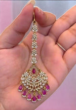 Load image into Gallery viewer, Beautiful tikka with pink stone
