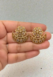 Beautiful ear studs with diamond replica