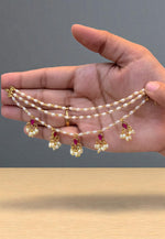 Load image into Gallery viewer, Beautiful champaswaralu with pearls and guttapusalu hangings
