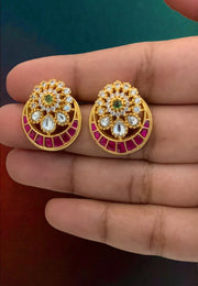 Beautiful studs with jadav kundan stone