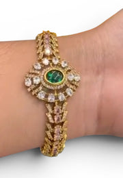 Beautiful bracelet with green stone