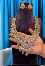Load image into Gallery viewer, Beautiful GJ polish short necklace with pink stone
