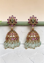 Traditional jumkhas with green stone