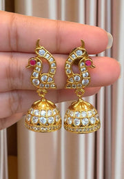 Beautiful mini jumkhas with peacock design