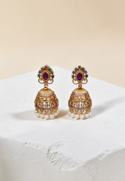 Beautiful jumkhas with pink stone
