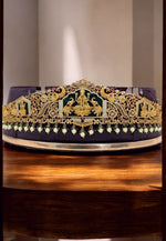 Load image into Gallery viewer, Stunning vaddanam withgod laxmi motive and guttapusalu hangings
