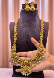 Traditional nakshi long haram with Laxmi Devi motive