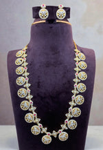 Load image into Gallery viewer, Beautiful gj polish long haram with pink stone