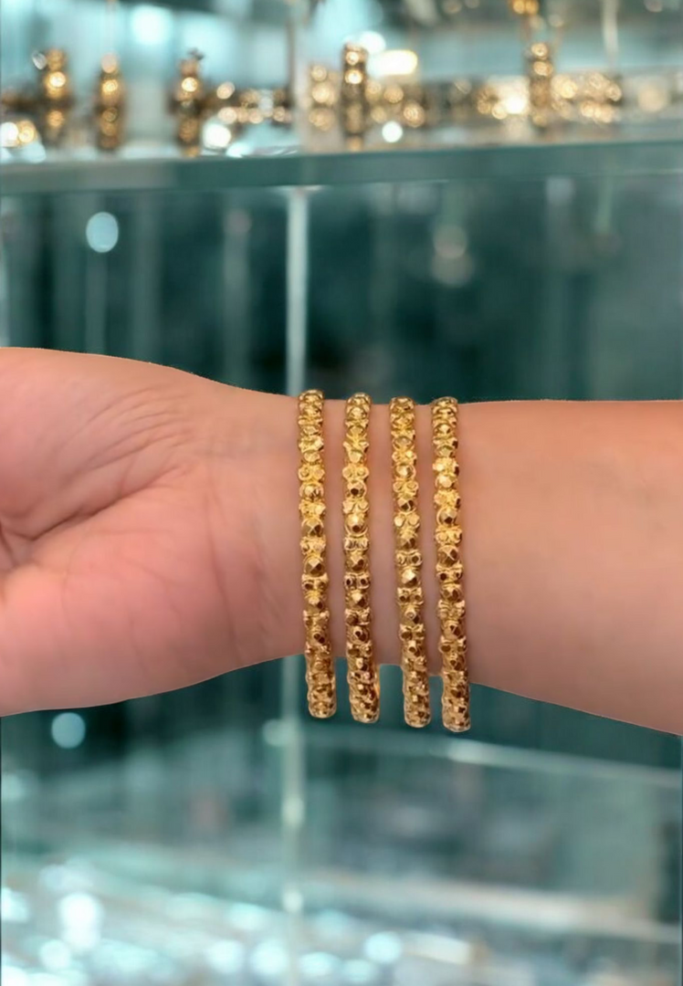 Beautiful bangles with golden finish