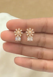 Beautiful studs with rose gold finishing