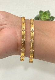 Beautiful bangles with diamond finishing