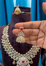 Load image into Gallery viewer, Beautiful GJ polish short necklace with pink stone

