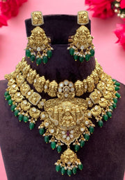 Traditional Real moissanite stone with green stone