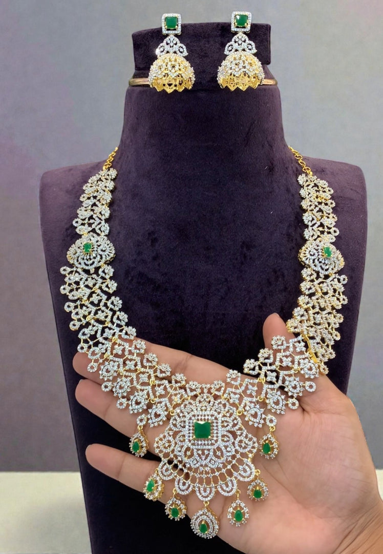 Beautiful gj polish haram with green stone