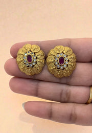 Beautiful studs with pink stone