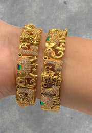 Beautiful nakshi bangles with elephant designed