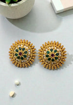 Load image into Gallery viewer, Beautiful studs with green and pink stone