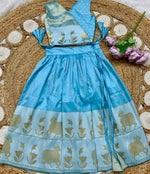 Load image into Gallery viewer, Lehenga*: Soft silk Fully stitched Banarasi design zari weaving work with full Inner 👚Blouse Fully stitched with zari weaving work