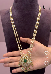 Beautiful long chain with green stone
