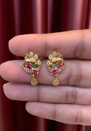 Beautiful earrings with peacock design