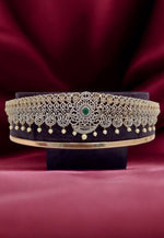 Load image into Gallery viewer, Beautiful Gj polish hip belt with green stone and uncut stone
