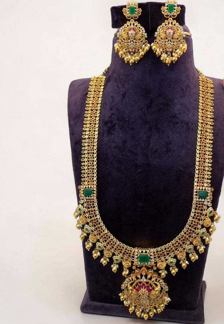 Traditional long haram with green stone