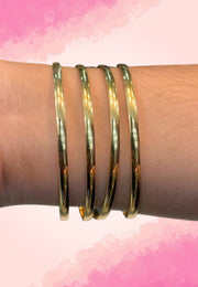 Beautiful bangles with gold finishing plain