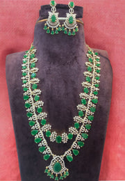 Beautiful gj polish two layer long haram with pink stone