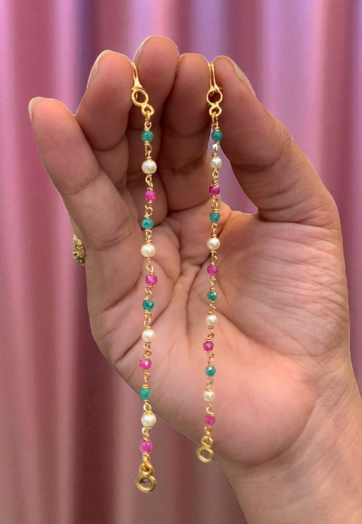 Beautiful matilu with green and pink combination