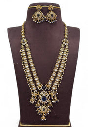 Beautiful two layer long haram with red stone