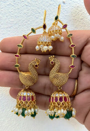 Beautiful earcuffs with peacock design