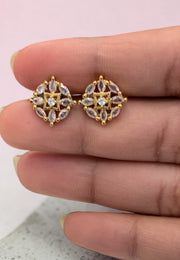 Beautiful studs with rose gold finishing