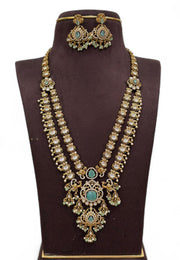 Beautiful two layer long haram with red stone