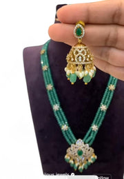 Beautiful beads haram with green beads