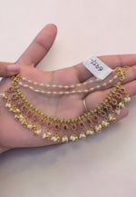 Load image into Gallery viewer, Beautiful champaswaralu with pink stone