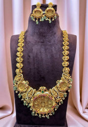 Traditional long nakshi haram with god Motive